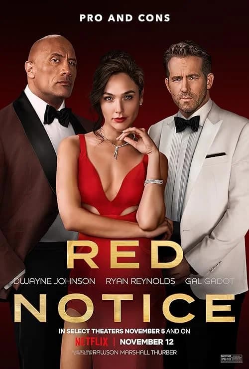 Red Notice film posteri